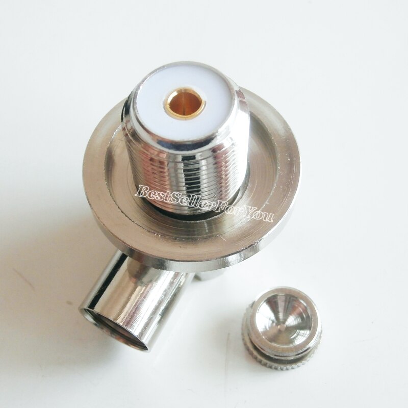 1Pcs UHF SO239 female right angle RA for radio solder RG5 RG6 LMR300 RG304 RF Connector