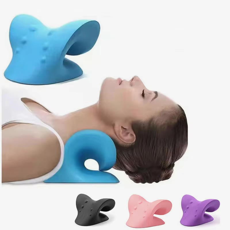 Neck Massage Wedge Pillow Shoulder Cervical Chiropractic Traction Device Head Back Relax for Pain Relief Body Massager Machine