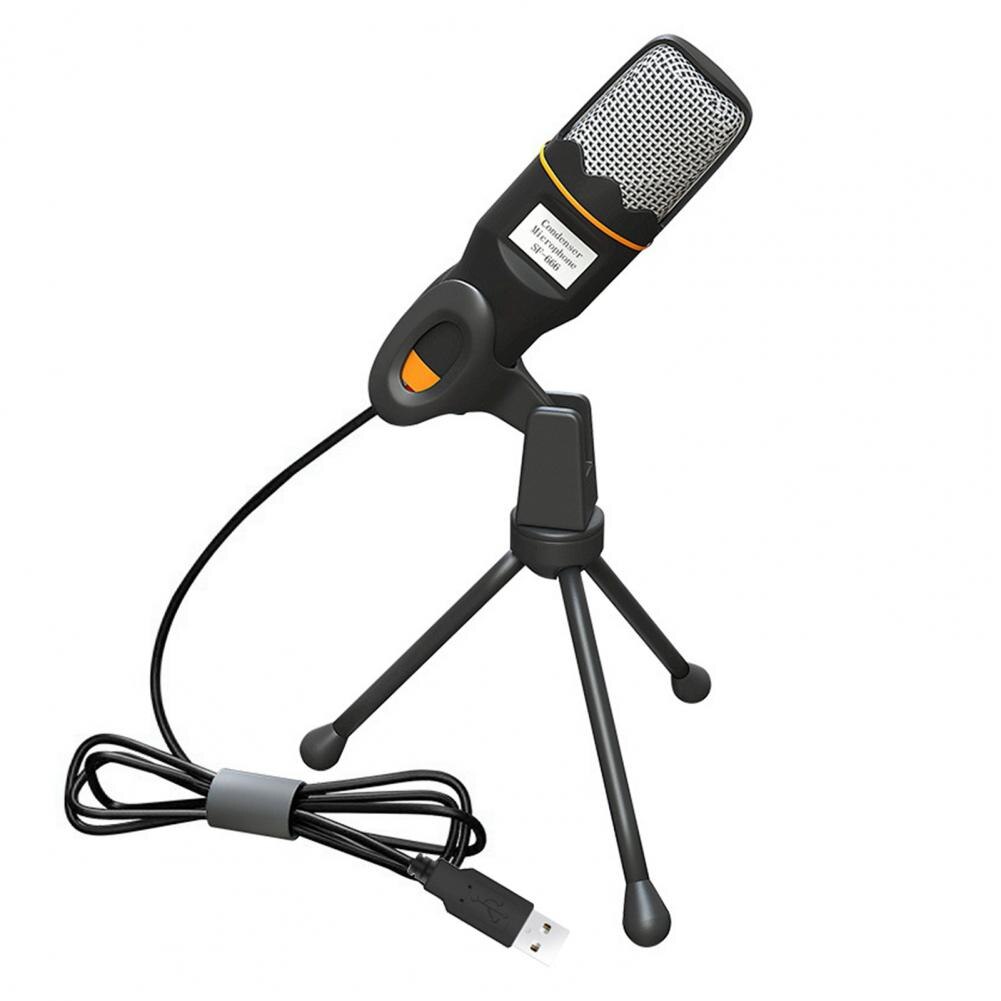 sf666 Handheld Microphone Newest Universal Noise Reduction Portable Condenser Mic with Tripod for Computer Home Meeting