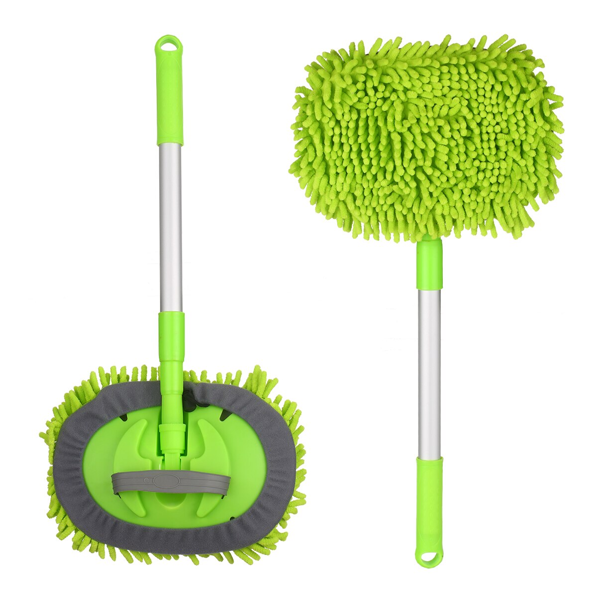 Car Wash Mop Three-Section Telescopic Rod Chenille Microfiber Spinning Floor Mop Dust Mop Home Glass Window Wash