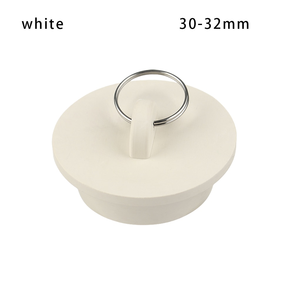Kitchen Bath Tub Sink Water Stopper Floor Drain Plug Sink Bathtub Drainage Stopper Round Leakage-proof Plug Bathroom Accessories: 30-32mm	white