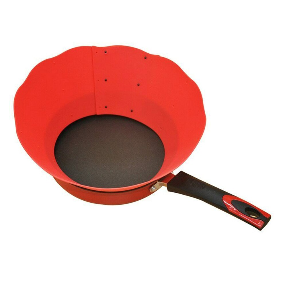 Fryguard Ploetert Guard Non-stick Verstelbare Siliconen Splash-Proof Keuken Accessoires DIN889: red