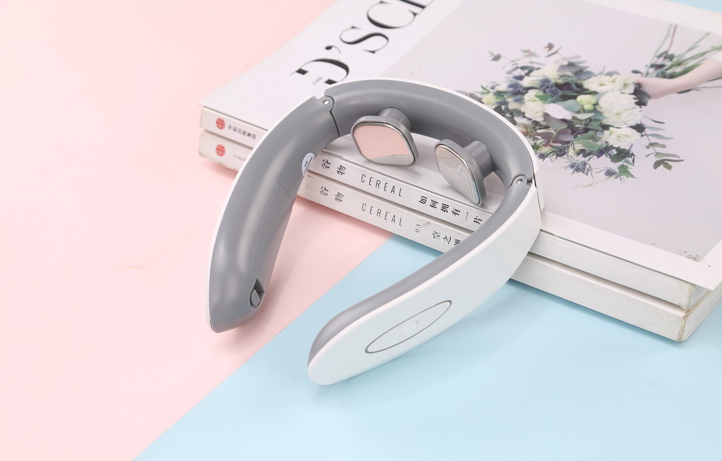 Newest Electric Neck and Shoulder Pulse Massager Kneading TENS Wireless Heat Cervical Vertebra Relax Pain Relief Massage Machine: without Battery