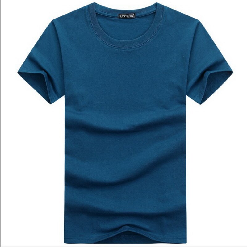 Men clothing Summer 6pcs/lot Men's T-Shirts Solid Casual Cotton Tops Tee Shirt Short Sleeve T-shirt