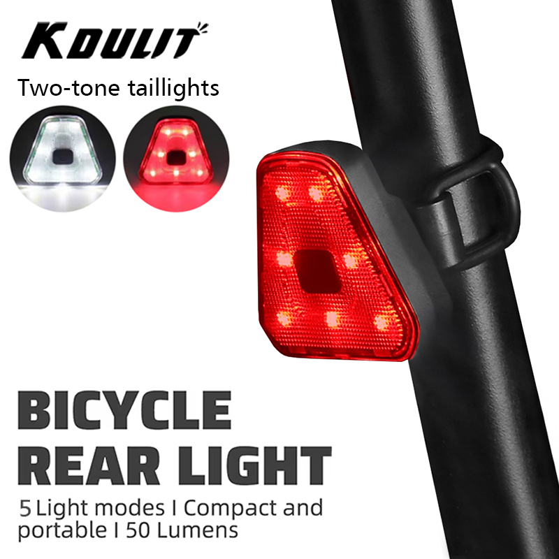 Bicycle Rear Light Rechargeable High Visibility Red Light Tail Light Horizontal Or Vertical MTB Road Bike Lamps Accessories
