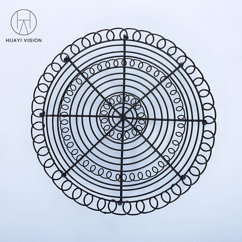 Retro Ronde Ijzeren Brood Bakken Rack Pan Europese Bbq Cake Bak Houder Vintage Fotografie Gereedschap Cookies Cooling Lade Container: Black