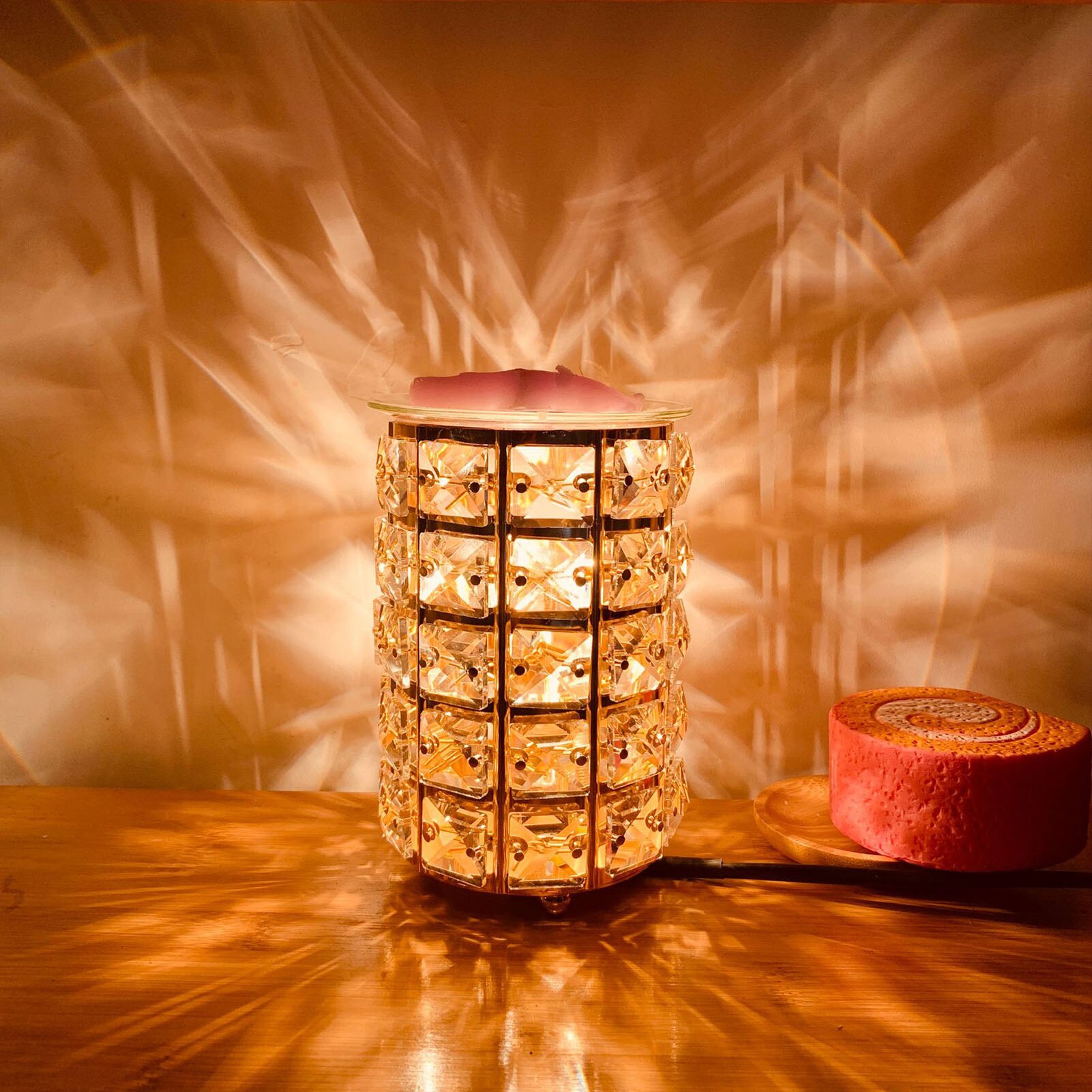Wax Melting Light Innovative Art Essential Oil Lamp Innovative Air Freshener High Safety Night Light Function Easy to Use