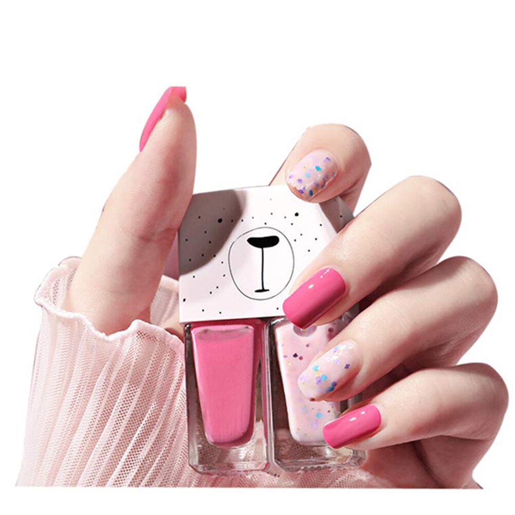 Vernis à ongles Semi-Permanent hybride bicolore, Gel de manucure Non Uv, apprêt de manucure à paillettes, séchage rapide: 10