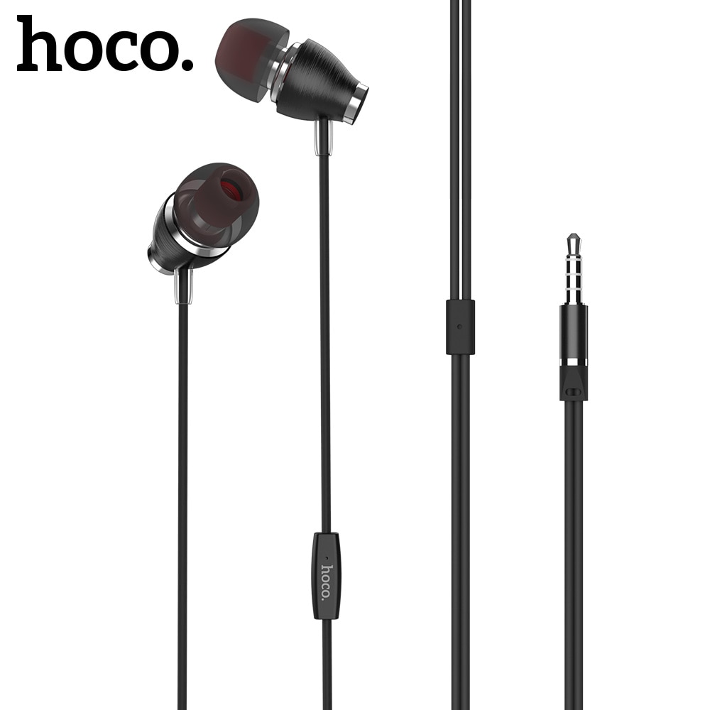 Hoco Metalen Hd Clear Super Bass Stereo In-Ear Bedrade Koptelefoon 3.5 Mm Headset Met Microfoon voor Iphone Xiaomi Samsung