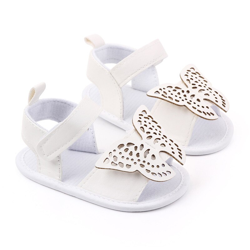 Nuevos zapatos de verano para niños antideslizantes, transpirables, sandalias de PU para recién nacidos, zapatos de cuna blandos para niñas, primeros caminantes