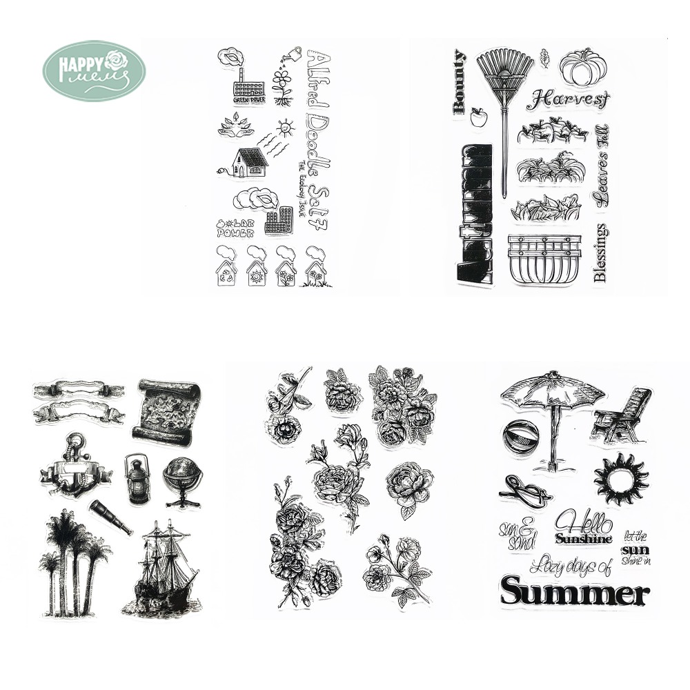 Happymems adventure clear postzegels voor scrapbooking verkennen kaart maken decoratie papier ambachtelijke schat kaart stempels