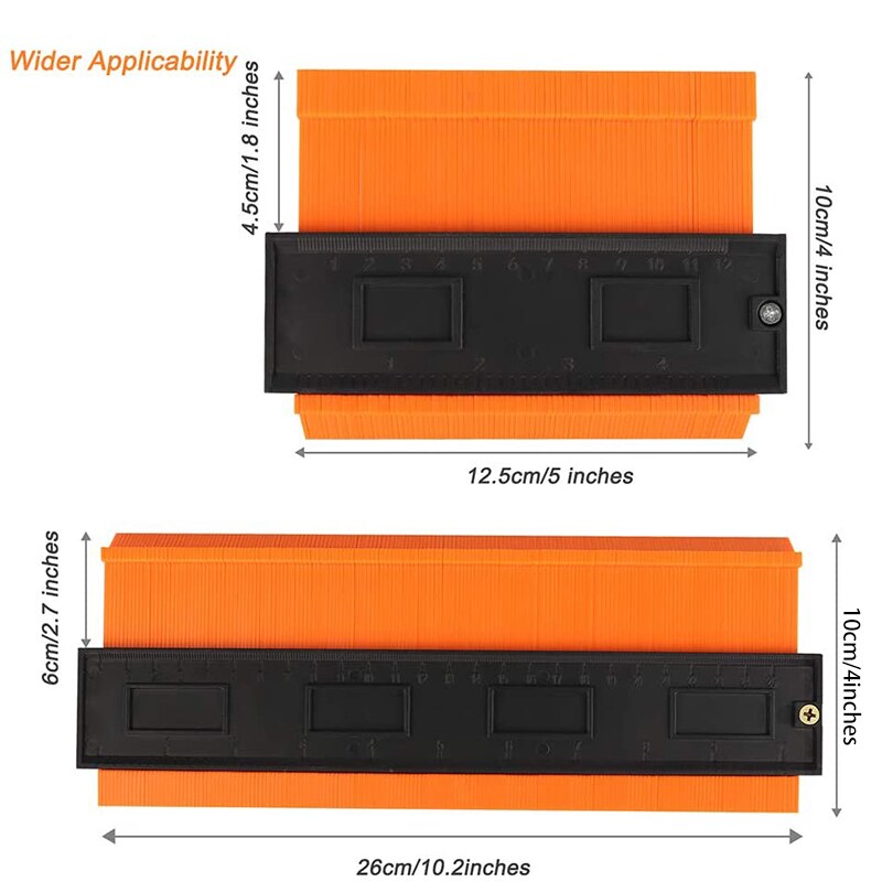 3 Pcs Contour Gauge Duplicator, Outline Gauge Profile Multi-Functional Shaping Measure Ruler (10 Inch x 5 Inch)