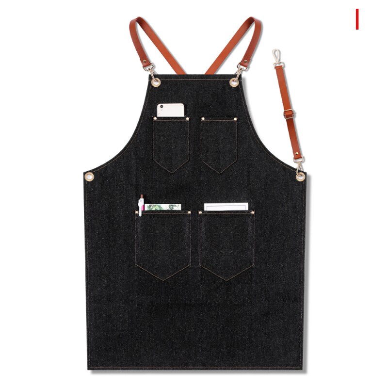 Denim Schürze Gurt Lätzchen Schürze Barista Barmann BBQ Koch Uniform Arbeitskleidung SCVD889