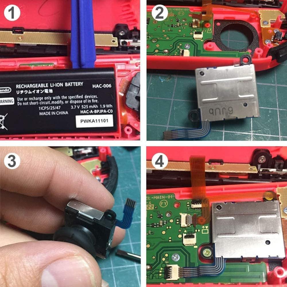 2-Pack 3D Joycon Joystick Vervanging Reparatie Kit Voor Nintend Schakelaar Vreugde-Con, professionele Onderdelen Met Analoge Joysticks