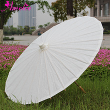 Fødselsdagsfest bruser bambus ribber dekoreret rispapir paraply parasol børn diy papir paraply
