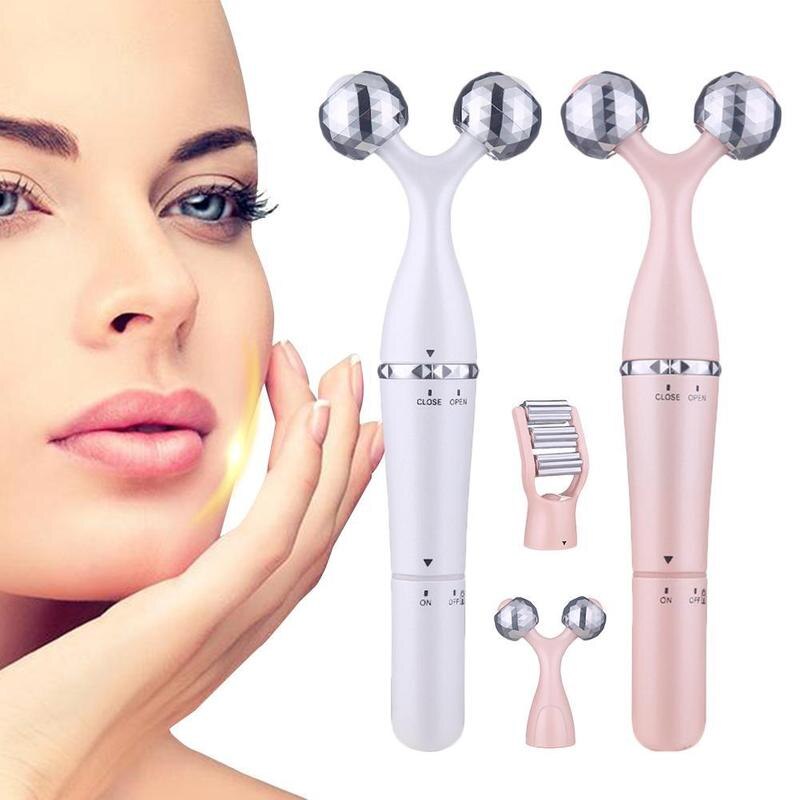Rodillo eléctrico de vibración para masaje ocular, relajante, dispositivo antiedad, eliminación de arrugas, adelgazamiento, herramienta para cuidado de la piel facial