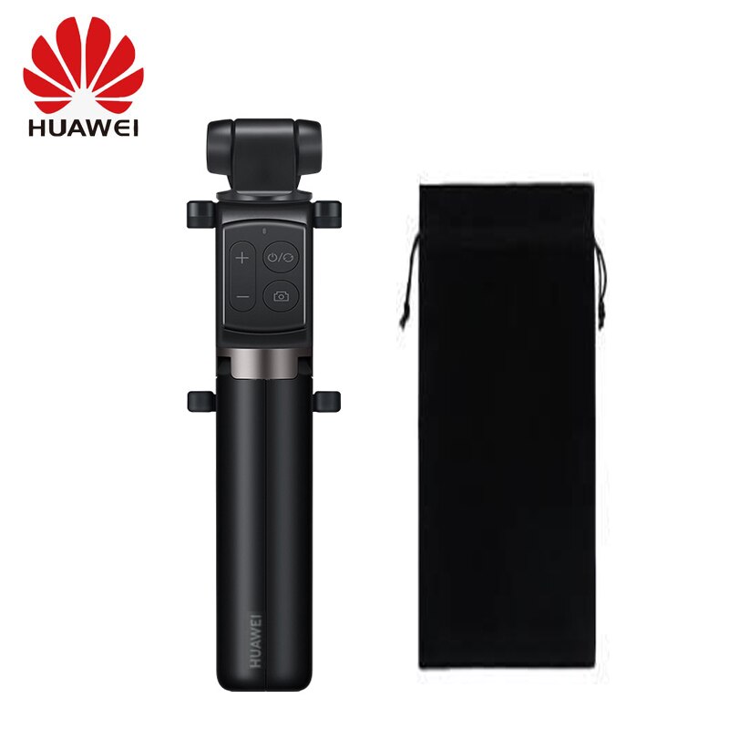 HUAWEI-trípode de viaje CF15 Pro, palo de Selfie inalámbrico con Bluetooth, portátil, con Control, monopié de mano para teléfono iOS/Huawei, novedad: Black With Bag