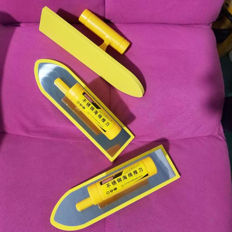 Stainless Steel Notch Tile Trowel Lightweight Hand Trowel Plastering Sponge