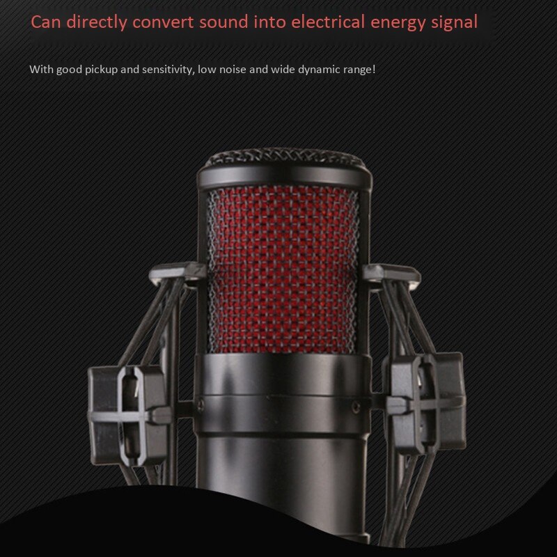 Shock Film Condenser Microphone Computer Phone K Songbao Recording Microphone Heart-Shaped Pointing Live Microphone