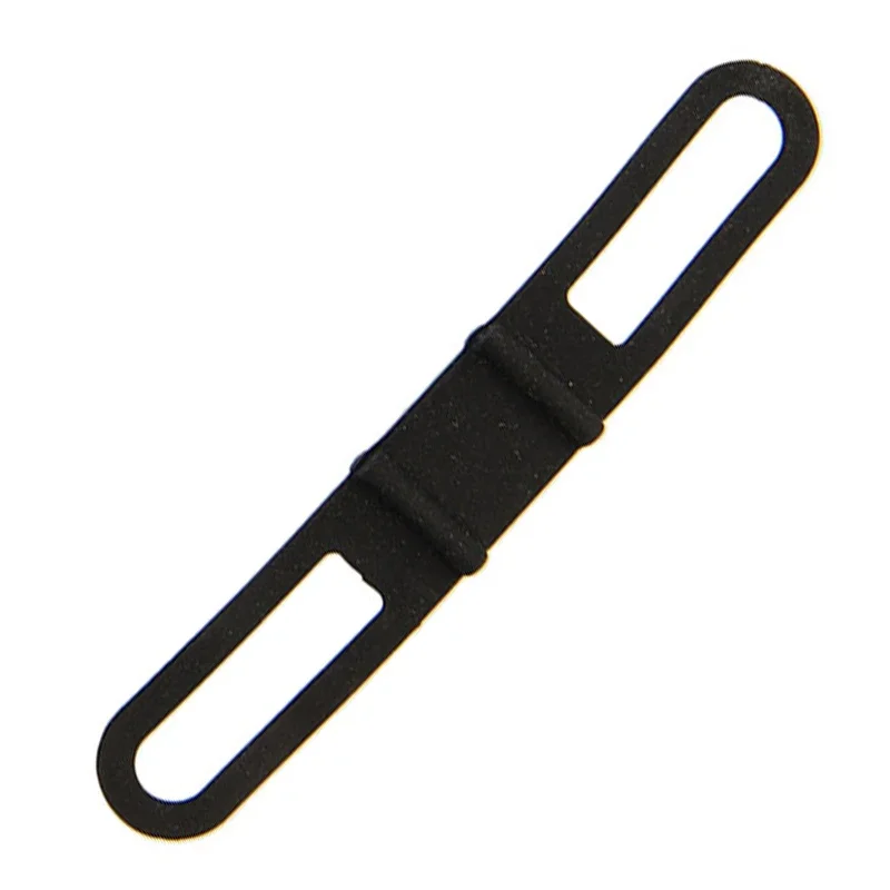 Correa de silicona para luz de bicicleta, manillar de bicicleta, soporte para linterna, correa de alta elasticidad, soporte de luz multiusos, corbata fija: Negro