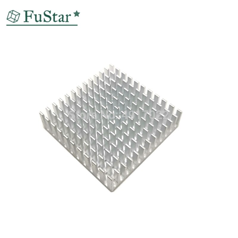 Disipador de calor de aluminio para radiador electrónico, disipación de calor de perfil extruido, Plata de piezas, 40x40x11mm, , 2 uds.