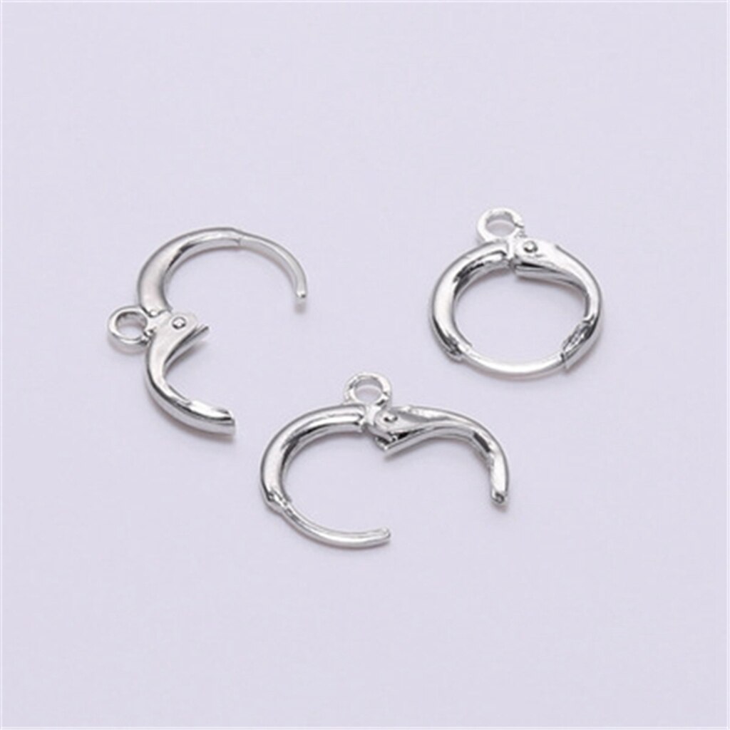 20 pz/lotto 14*12mm orecchini a molla ganci impostazioni filo cerchi di Base per gioielli che fanno forniture risultati gioielli fai da te accessori