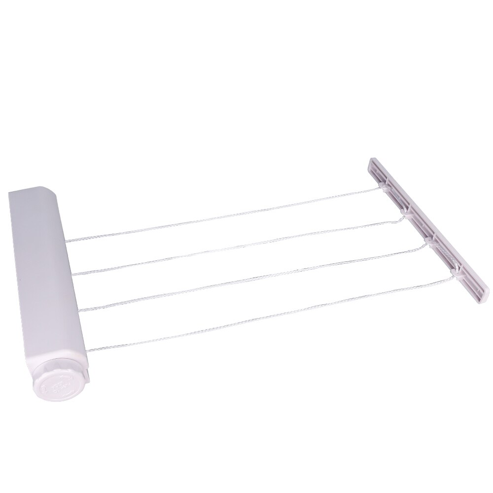 Retractable Indoor Clothes Hanger Rope Wall Mounted Hanger Drying Towel Rack Flexible Clothesline Bathroom Clothes Dryer: A 4 lines