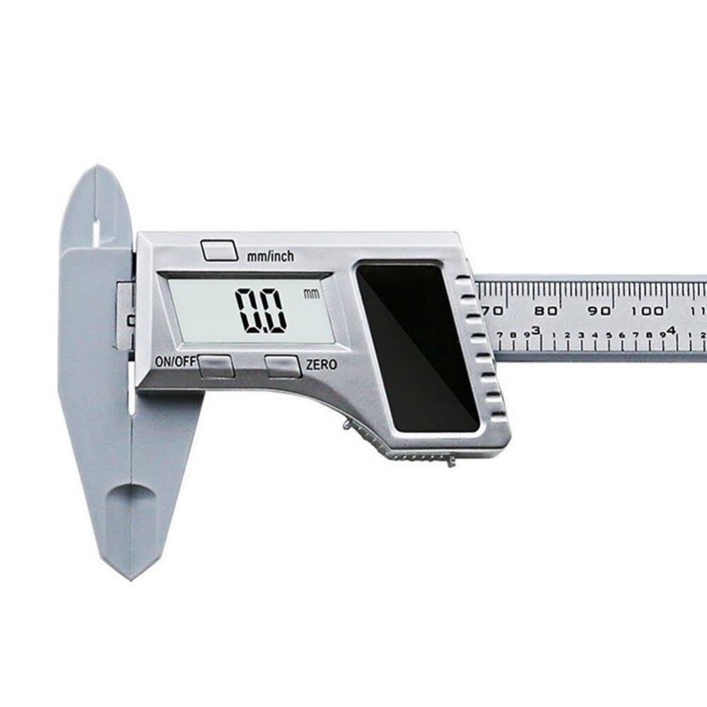 Solar Power Vernier Digital Caliper 150mm 6" Inch Carbon Fiber Composite Digital Caliper Mini Callipers Play Jewelry Measurement