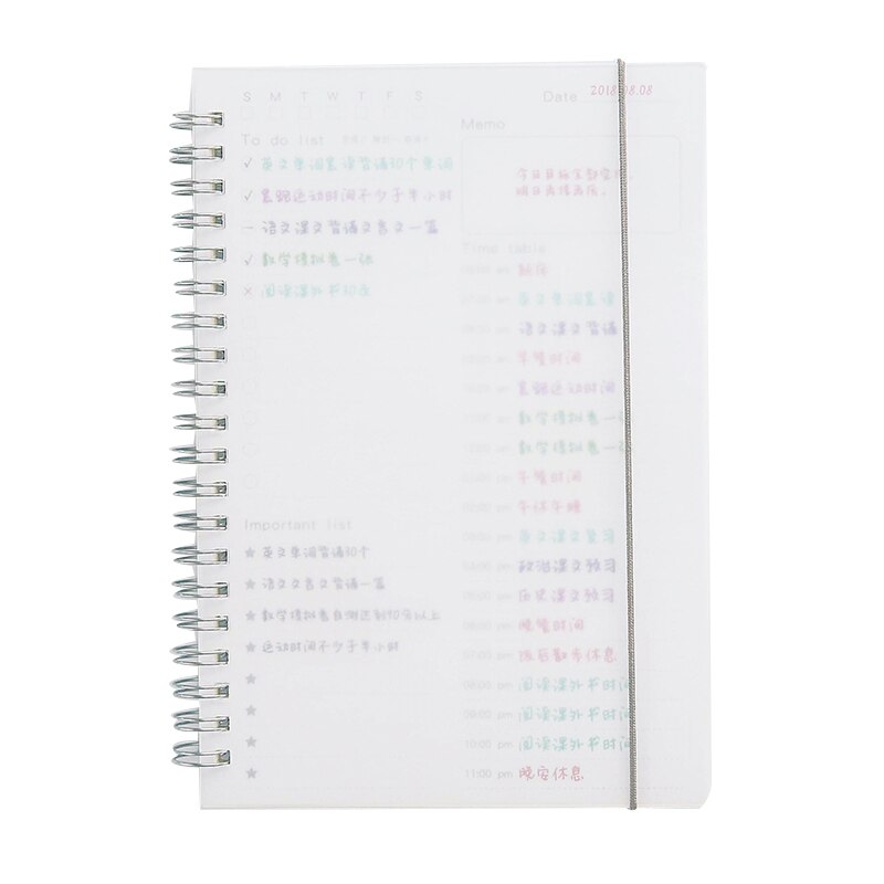 Schedule Daily Scheduler Portable Learning Efficiency Notebook Agenda Planner Organizer Planners Stationery Planner Notebook