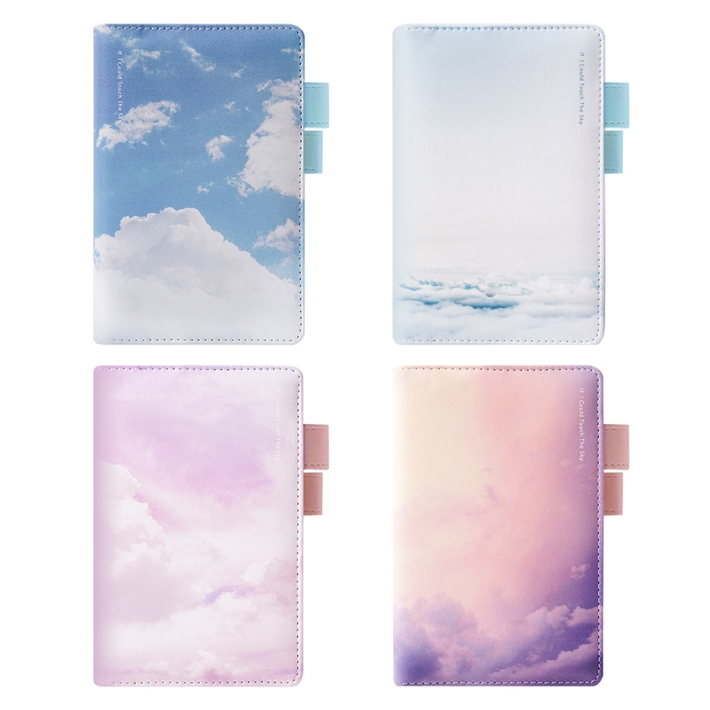 Multicolors Notebook A6 PU Blue Sky Cloud Notebook Diary Personal Planner Eye Protection Writing Paper Office Suppply
