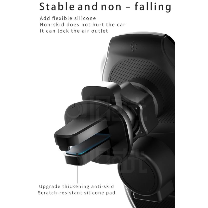 T6 Car Wireless Charging Phone Bracket Automatic Induction Cell Phone Mount Holder Stand Hands-free Cradle Firmly Fixed