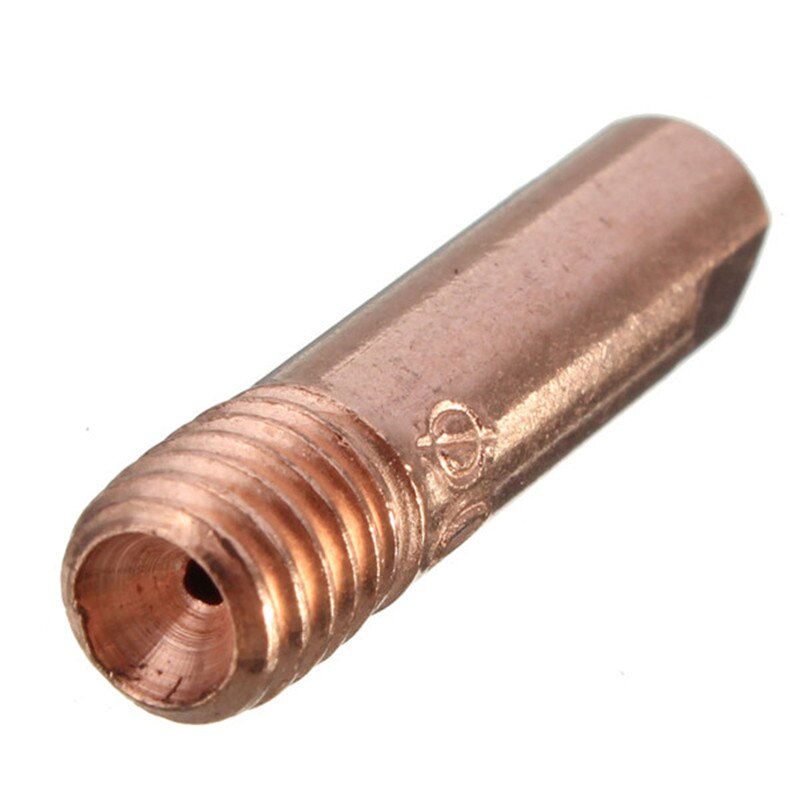 10 pièces MB-15AK M6 * 25mm MIG/MAG soudage torche pointe de Contact buse à gaz 0.8/1.0/1.2mm