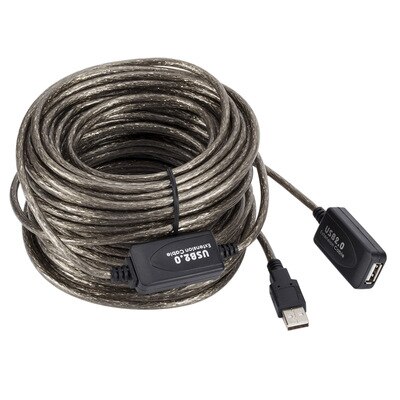 20m/10m/5m usb 2.0 skjøtekabel hann til hunn aktiv repeater skjøteledning forlenger kabel usb adapter