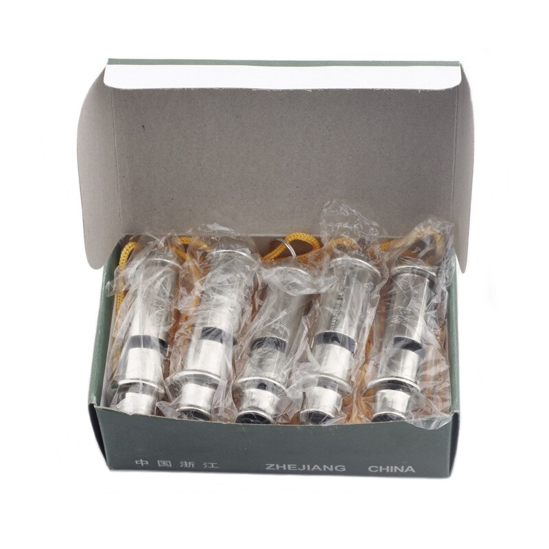 Apito de árbitro da polícia de ferro, apito para longa duração da vida ao ar livre, metal sem fio, 1 peça