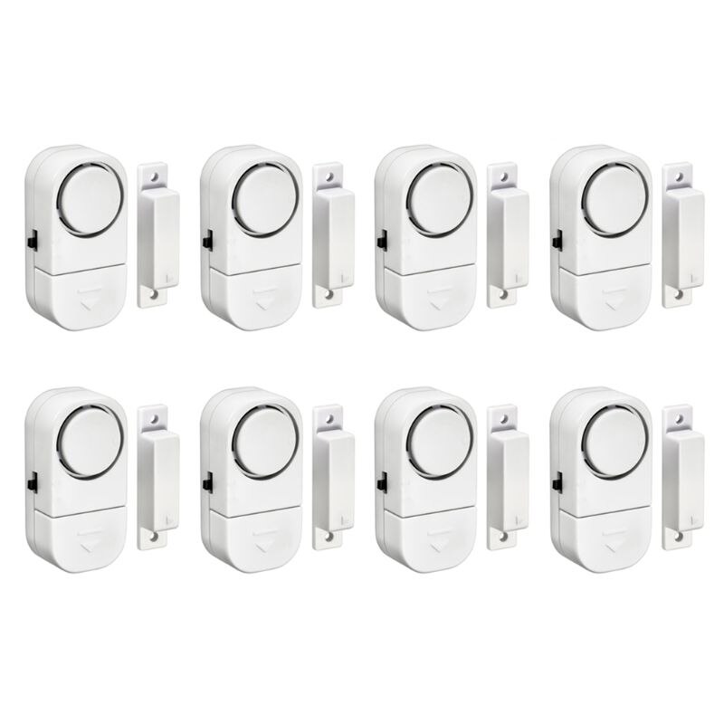 Wireless Window Door Burglar Security Warning Alarm System Magnetic Sensor: 8pcs