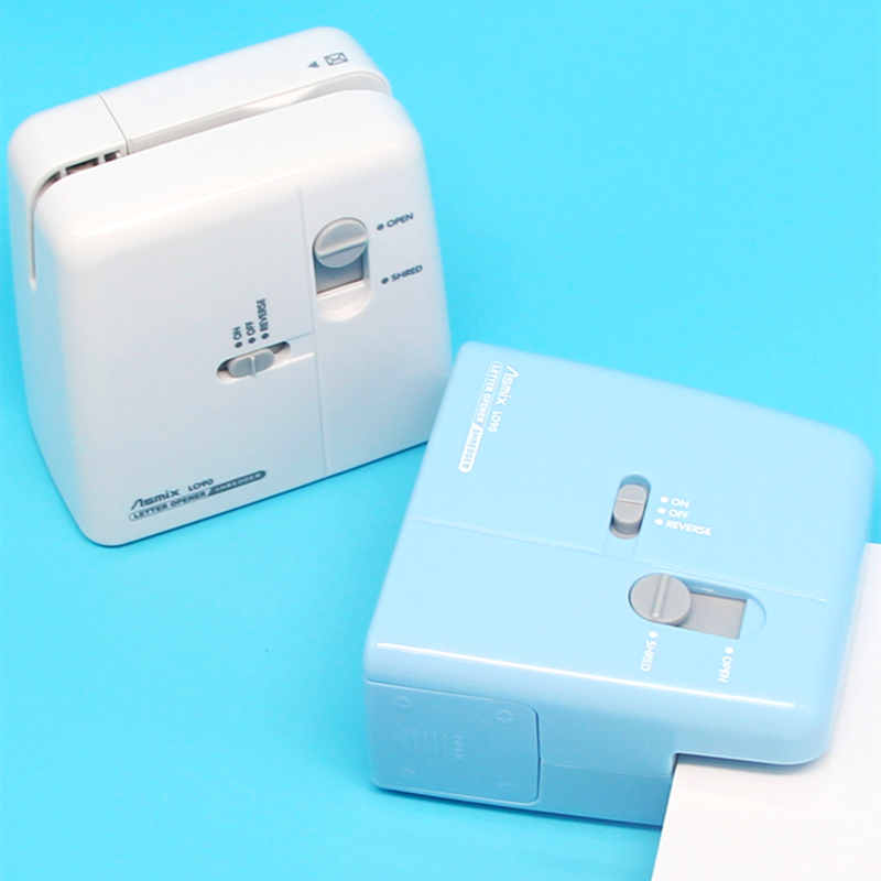 Japan ASMIX elektrische brieföffner Mini schredder edelstahl knapp Öffner bequem büro und schule liefert