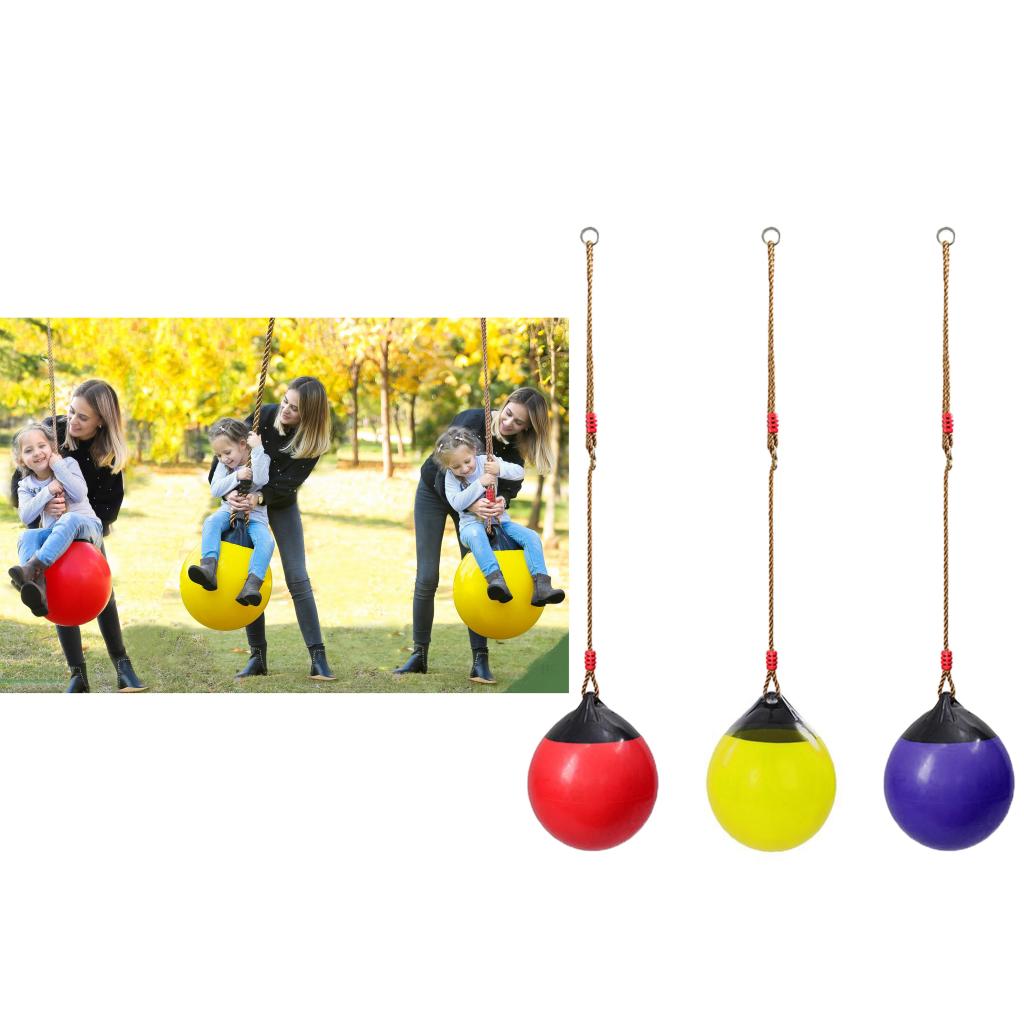 Ball Swing Seat w/ Rope for Kids Adults Balance Gyms Playground Backyard Play Set
