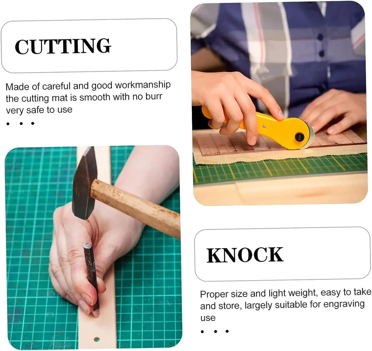 PVC-snijmat Enkelzijdig Patchwork Cut Pad voor werkbank Patchwork Naaien Handleiding DIY Mes Graveren Lederen snijplank