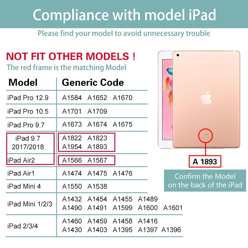 Smart etui til ipad 9.7 ipad air 2 etui cover ipad ipad 6th generation ipad 5th generation til ipad  a1822 a1893