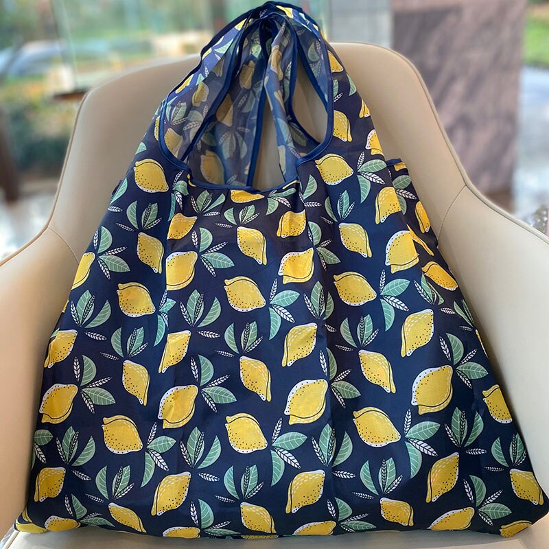 Reusable foldable shopping bag tear proof large handbag environmental protection bag travel shoulder bag women's storage bag: 002