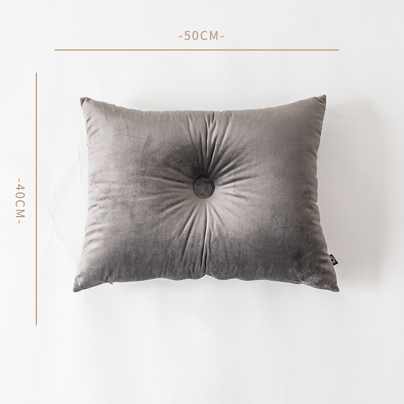 Fluweelzacht zitkussen vliegtuig zwanger lang kussen voor slapen lounge stoel kussens: Donkergrijs 40 x 50cm