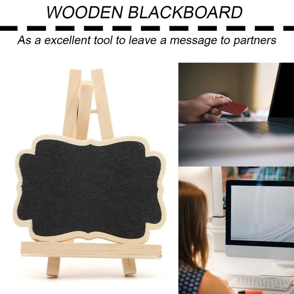 Wooden Blackboard Universal Message Board 10 PCS/Set Mini Chalkboard Portable Wedding Party Decor Decorative Parts