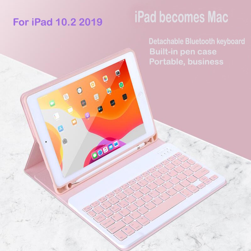Toetsenbord Case Voor Ipad 10.2 7th Generatie Draadloze Bluetooth Keyboard Case Voor Apple Ipad 10.2 Cover