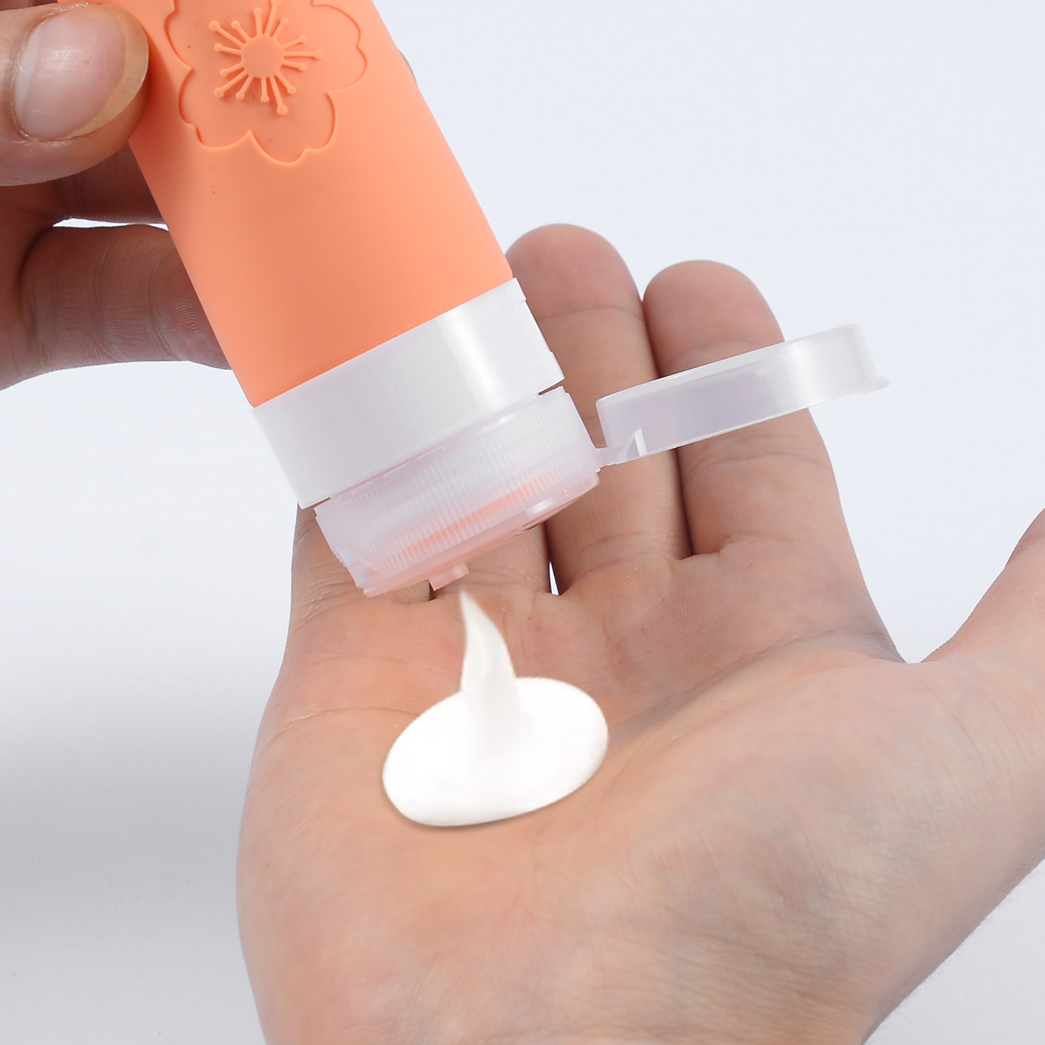 17- pack reseflaskor, tsa-godkända, läckagesäkra, klämbara silikonbehållare för toalettartiklar, balsam, schampo och lotion