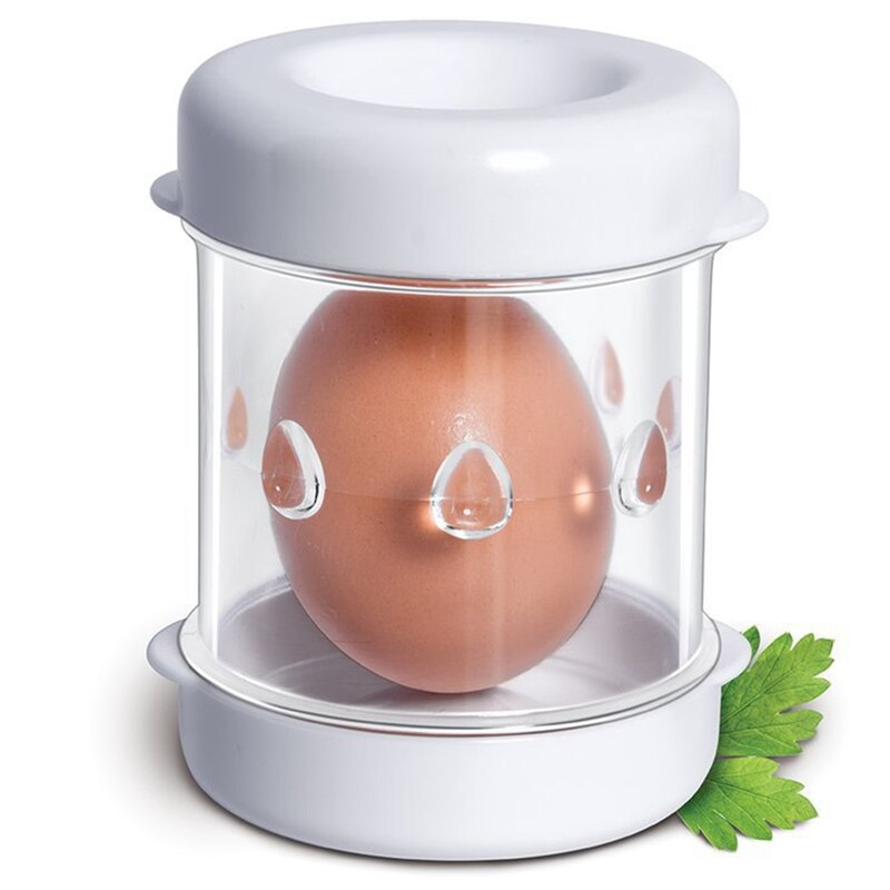 1 stk håndsving automatisk ægskaller kogt ægskræller ægværktøj ægskal separator køkkenudstyr skrælning: Vægt