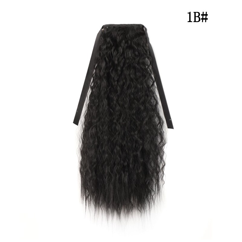 Synthetic Ponytail Wate Wave Long High Temperature Fiber Tie on Hair Extensions For Girls Party Clip in Hairpieces OLD STREET