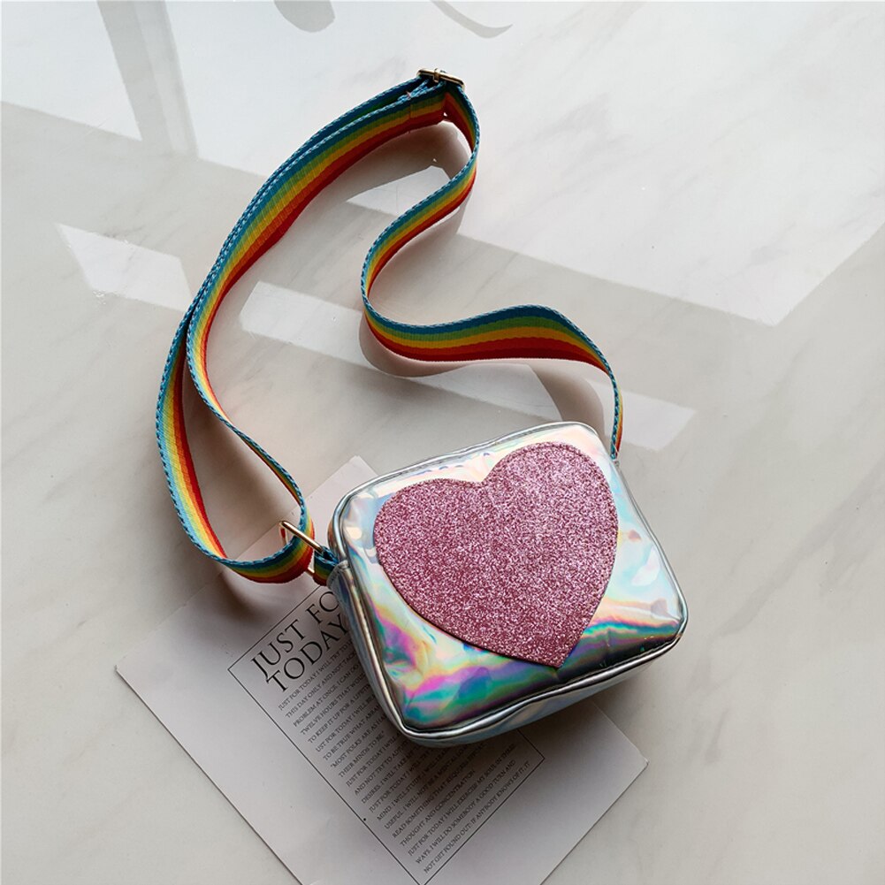 Kids Kinderen Prinses Leuke Messenger Bags Baby Meisjes Schoudertas Handtassen: Zilver