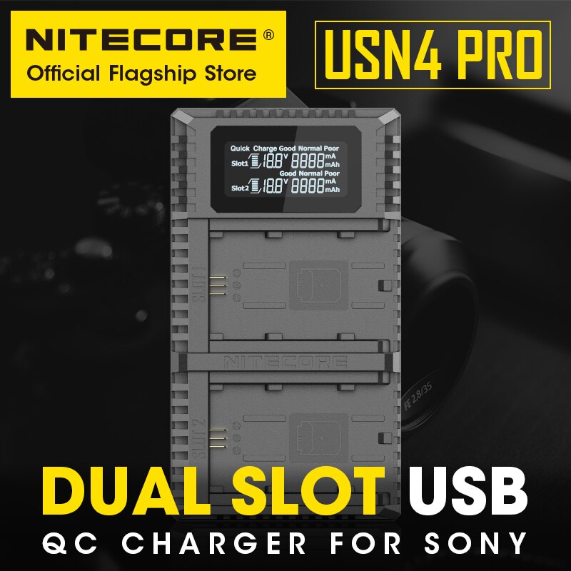 NITECORE USN4 PRO Sony camera charger USB fast charge intelligent NP-FZ100