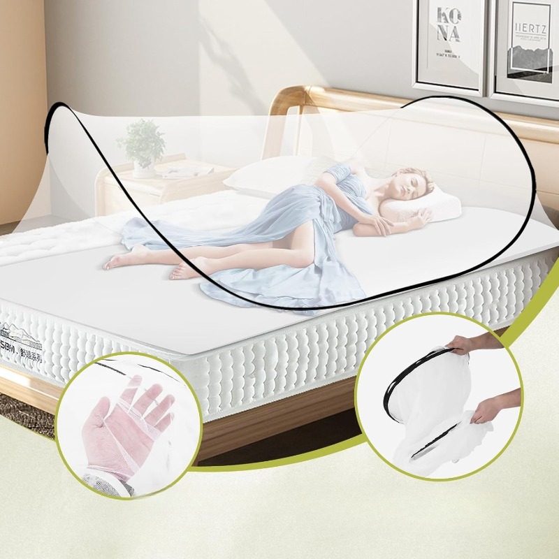 Portable Mosquito Net Pop Up Single Bed 200x100x70cm Travel Foldable Without Hanging Easy Installation Camping Tent Home Camping