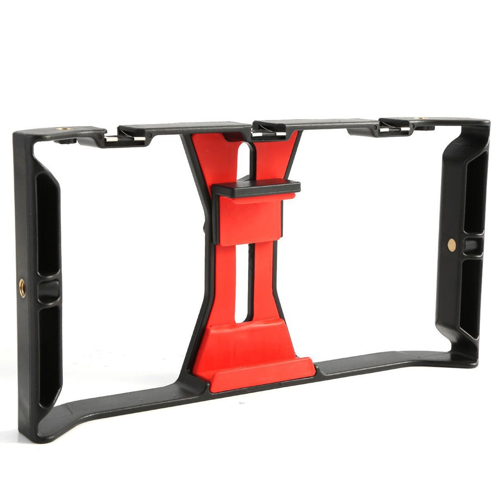 Kamera mobiltelefon stabilisator smartphone holder telefon håndtag beslag stabilisator anti-shake håndholdt skalerbar holder